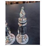 Oneida Crystal Condiment Set With Spoon (Lot of 4)