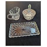Mixed Pressed Glass Serving Pieces (Lot of 8)