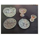Mixed Pressed Glass Serving Pieces (Lot of 8)