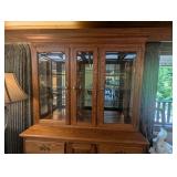 Oak China Cabinet Hutch 81" Tall X 55" Wide