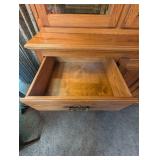 Oak China Cabinet Hutch 81" Tall X 55" Wide