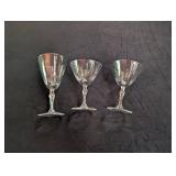 Clear Stemmed Glasses (Set of 3)