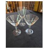 Clear Stemmed Glasses (Set of 3)