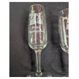 Vintage Happy Thanksgiving Champagne Flutes (Lot of 4)