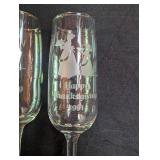 Vintage Happy Thanksgiving Champagne Flutes (Lot of 4)