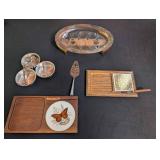 Wood & Metal Serving Assortment (Lot of 5)