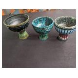 Decorative Pedestal Bowls (Lot of 3)