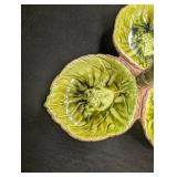 Triple Leaf Ceramic Serving Dish With Center Handle