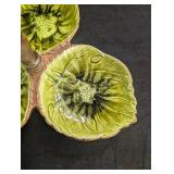 Triple Leaf Ceramic Serving Dish With Center Handle