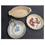 Mixed Lot of Vintage Ceramic Bakeware & Serving Pieces (Lot of 4)