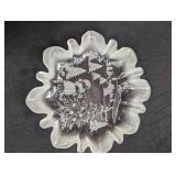 Clear Pressed Glass Vanity Dishes & Covered Jars