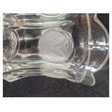 Clear Pressed Glass Vanity Dishes & Covered Jars