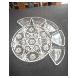 Mixed Pressed Glass Serving Pieces (Lot of 5)