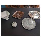 Decorative Serving Pieces & Porcelain Shaker (Lot of 5)