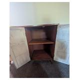Wood 3-drawer Cabinet With Double Door Storage