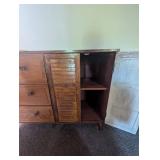 Wood 3-drawer Cabinet With Double Door Storage