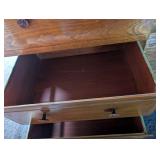 Wood 3-drawer Cabinet With Double Door Storage