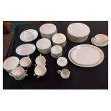 Noritake Ivonne 7522 Ivory China Dinnerware Set (Lot of 64)