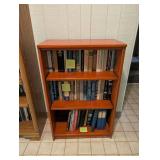 Wooden 3-shelf Bookcase With Assorted Hardcover Books