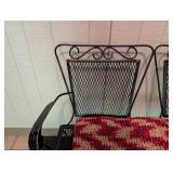 Wrought Iron Patio Bench With Cushion
