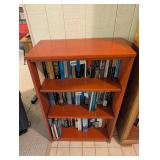 Wooden Bookcase With Assorted Hardcover Books