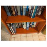 Wooden Bookcase With Assorted Hardcover Books