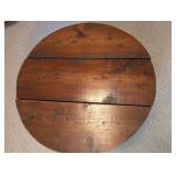 Rustic Round Wooden Table - 32 Inch Diameter