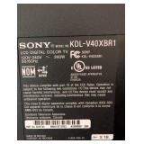 Sony Kdl-v40xbr1 Bravia LCD TV With Remote