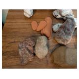 Woven Basket With Assorted Decorative Stones & Potpourri