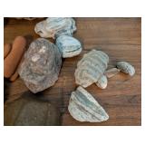 Woven Basket With Assorted Decorative Stones & Potpourri