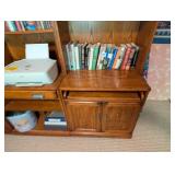 Wood Office Wall Unit With Desk, Shelves & Cabinets