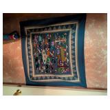 Embroidered Animal Scene Wall Hanging