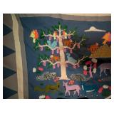 Embroidered Animal Scene Wall Hanging