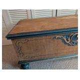 Vintage Carved Wood Storage Chest