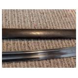 Antique Brass Hilt Saber With Scabbard
