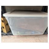 Assorted Camping & Outdoor Storage Shelves With Coolers, Bins & Gear
