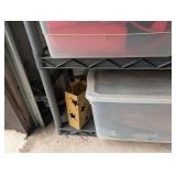 Assorted Camping & Outdoor Storage Shelves With Coolers, Bins & Gear