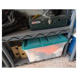 Assorted Camping & Outdoor Storage Shelves With Coolers, Bins & Gear
