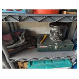 Assorted Camping & Outdoor Storage Shelves With Coolers, Bins & Gear