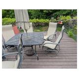 7-piece Outdoor Patio Dining Set With Umbrella