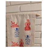 Decorative Woven Textile Wall Hanging With Wooden Rod