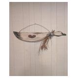 Rustic Fish Wall Hanging With Heart Accent