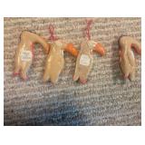 Hand-Painted Animal Ornament Assortment (Lot of 19)