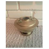 Antique Brass Oil Lamp Base With Chimney Cover