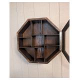 Octagonal Wood Wall Cabinet Shadow Box