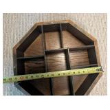 Octagonal Wood Wall Cabinet Shadow Box