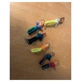 Guatemalan Worry Dolls Set With Woven Case (Lot of 7)