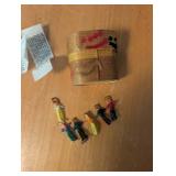 Guatemalan Worry Dolls Set With Woven Case (Lot of 7)