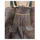 Leather Lederhosen Shorts With Suspenders