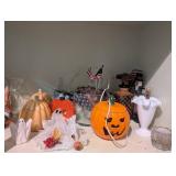 Mixed Lot of Fall Halloween and Thanksgiving Decor